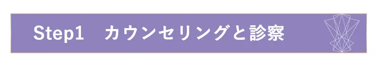 step1.カウンセリングと診断