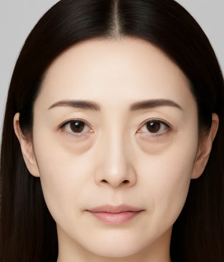 クマ取りによる若々しい印象の変化・目元のエイジングケア効果